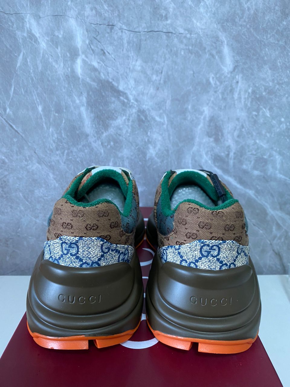 Gucci Ladies GG Embossed Sneaker Multicolor