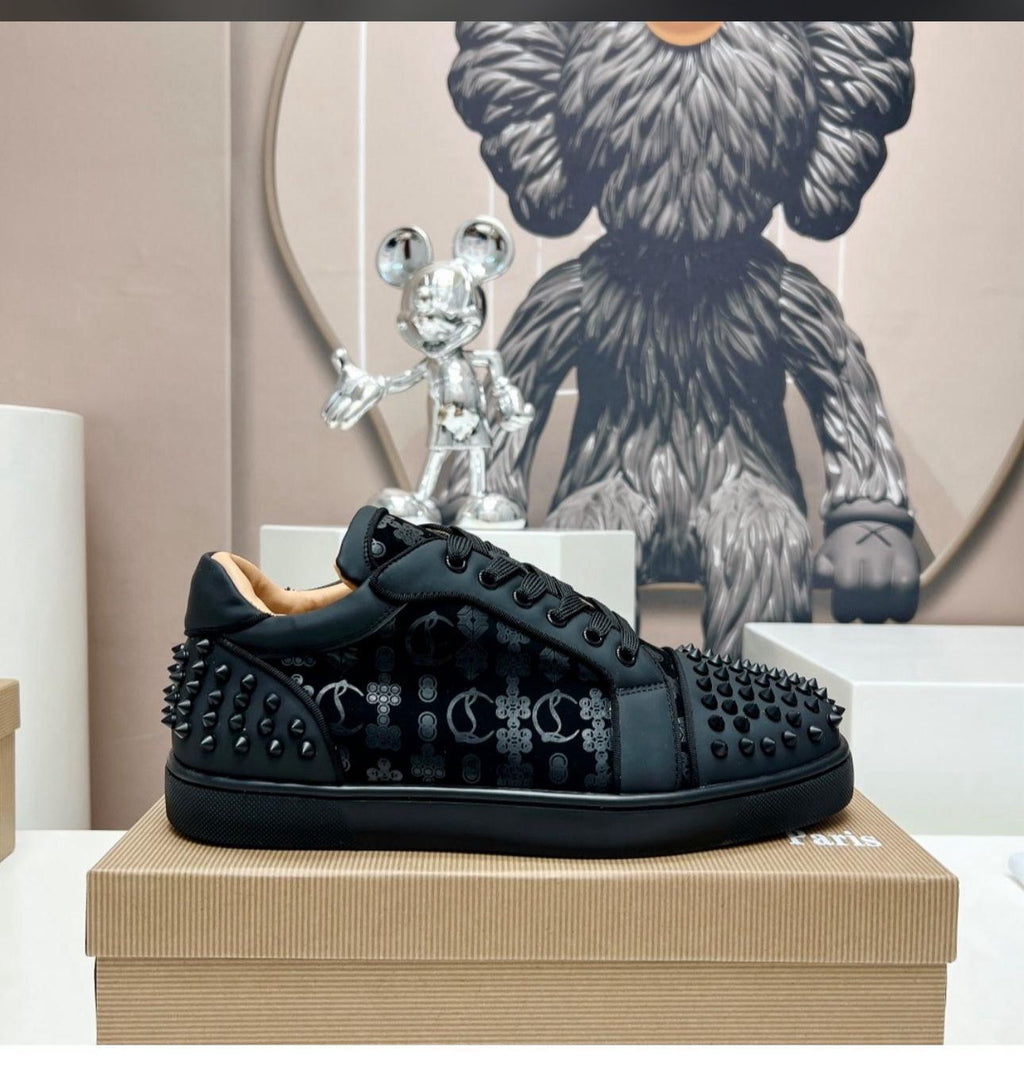 Christian Louboutin Louis Junior Spikes Low-Top Sneaker Black